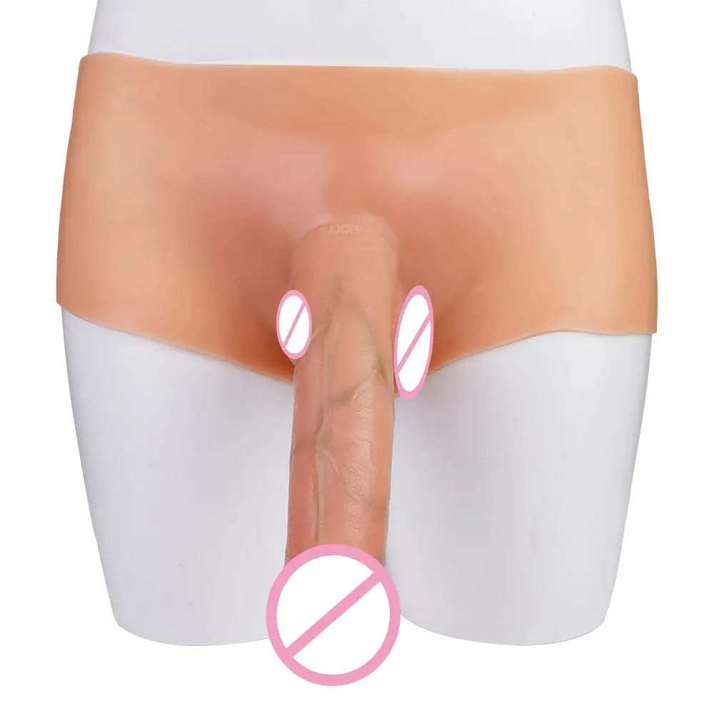Silicone Strapon Lifelike Dildo Παντελόνι Φορητό συμπαγές μεγάλο πέος σεξ παιχνίδια για γυναίκες Λεσβίες Σεξ Ζευγάρι — image 3