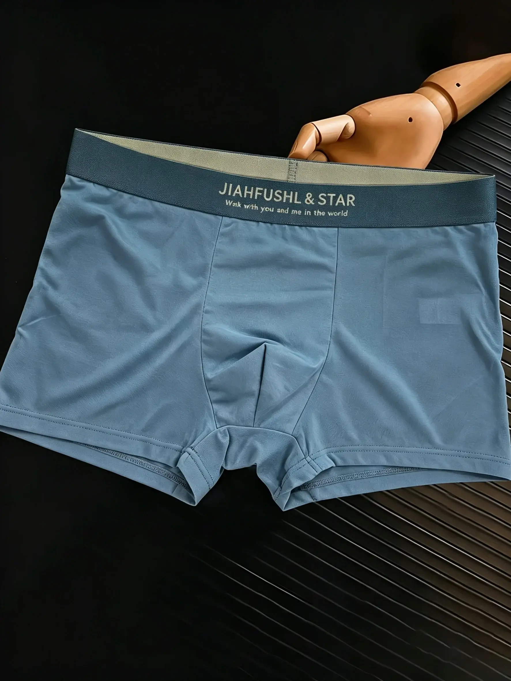 12pcs Random Men Boxer Shorts High Elasticity Breathable Smooth Cool Ice Silk Satin Shorts Panties Solid Color Thin Panties