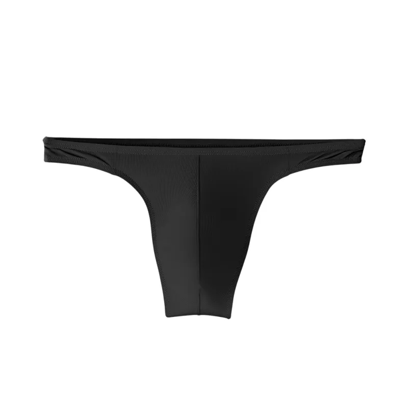 Ice Silk Thongs Men Sexy Underwear Soft Ribbed G-string Breathable Underpants Seamless Panties Male Lingerie Bulge Pouch Briefs