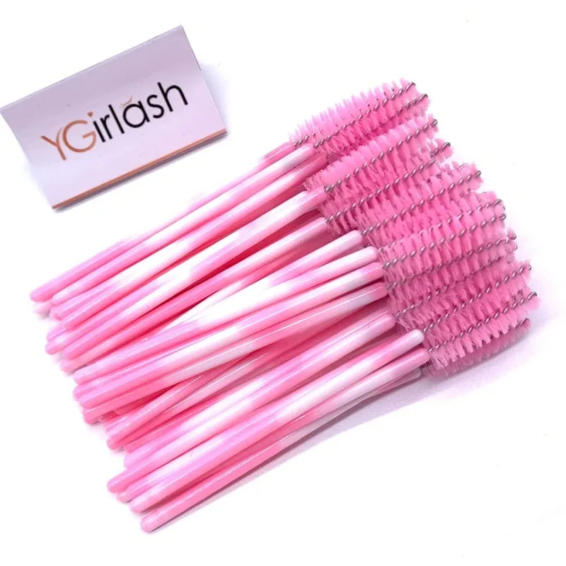 YGirlash 50Pcs Lash Swans Crystal Eyelash Applicator Μίας χρήσης Διαμαντένια λαβή Nylon Mascara Wands Brush Cosmetic Tools — image 12