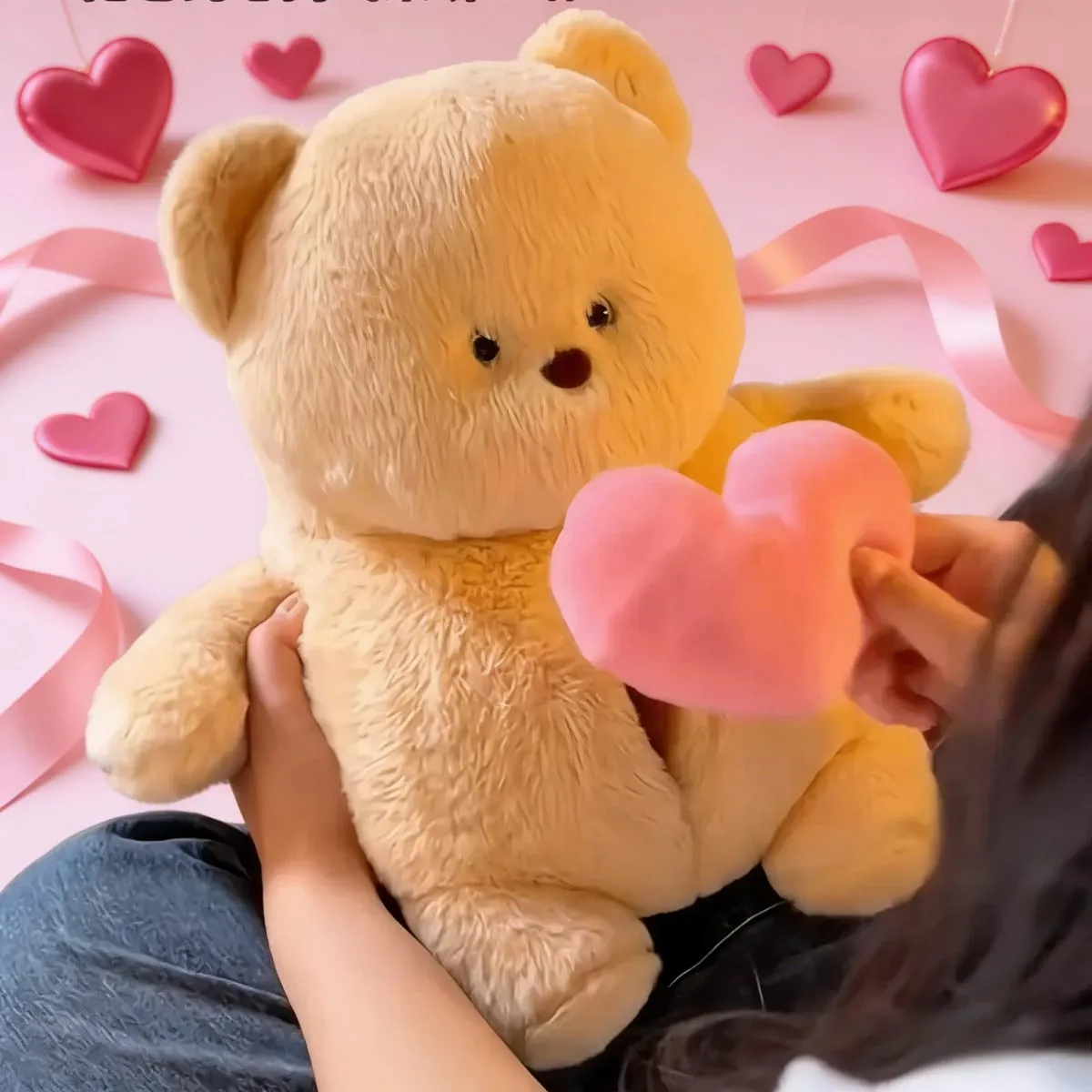 Plush Confession Bear Talking Doll Hidden Recording Stuffed Animal Super Soft Bear Companion Toy Sleeping Gift — image 2