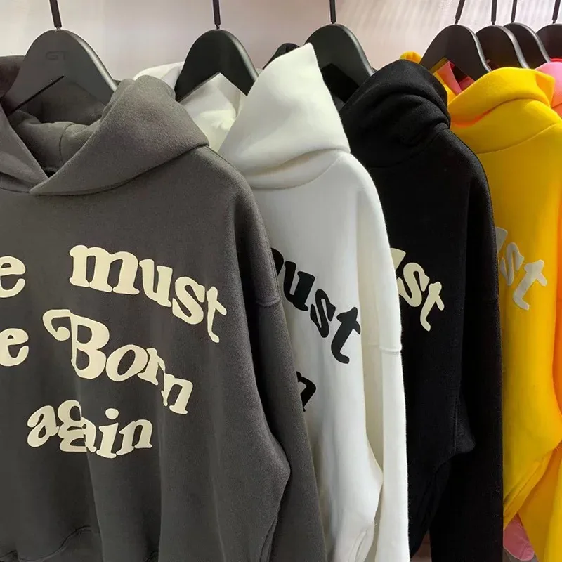 23FW Classic Foam Logo Ye Must Be Born Again קפוצ'ון גברים נשים באיכות הטובה ביותר אוברסייז Kanye West CPFM.XYZ Sweatshirts Multicolor — image 7