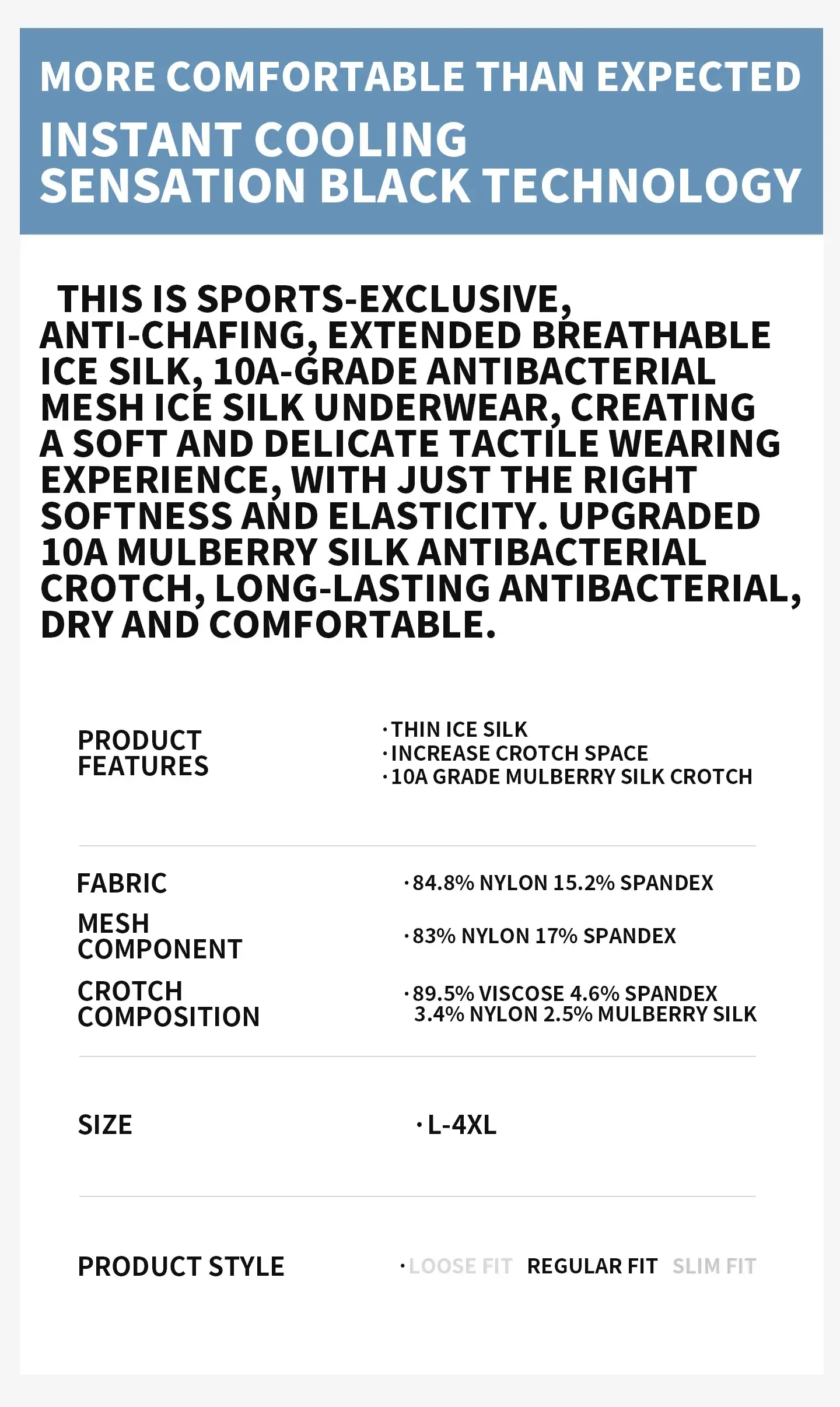 MiiOW 3Pcs Ice Silk Men's Underwear Boxershorts 10A Antibacterial Men Panties Breathable Mesh Man Summer Sports Underpants Boxer — image 2