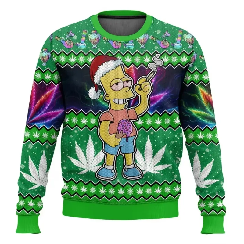outono e inverno de volta ao futures suéteres feios de Natal, camisas de anime de desenho animato per homens e mulheres, roupas