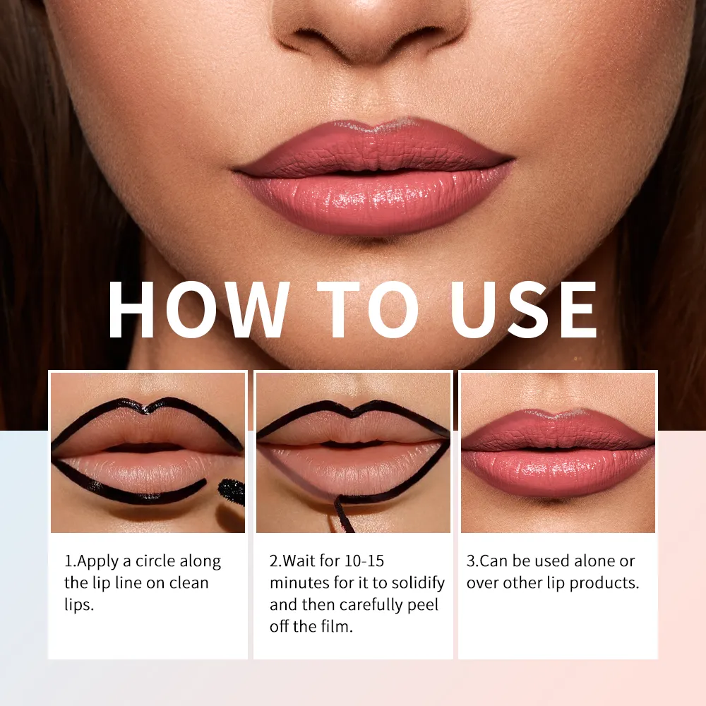 Waterproof Lip Liner Peel Off Tattoo Lipgloss Waterproof Long Lasting Matte Lip Tint Brown Contour Tear-off Lips Stain Cosmetic — image 2