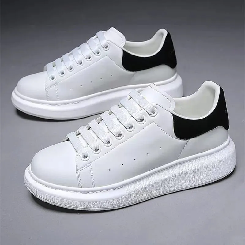 Λευκά Vulcanized Sneakers Ανδρικά Flat Άνετα Παπούτσια Lace up Zapatillas Hombre Γυναικεία Casual Sneakers Plus Size 35-45
