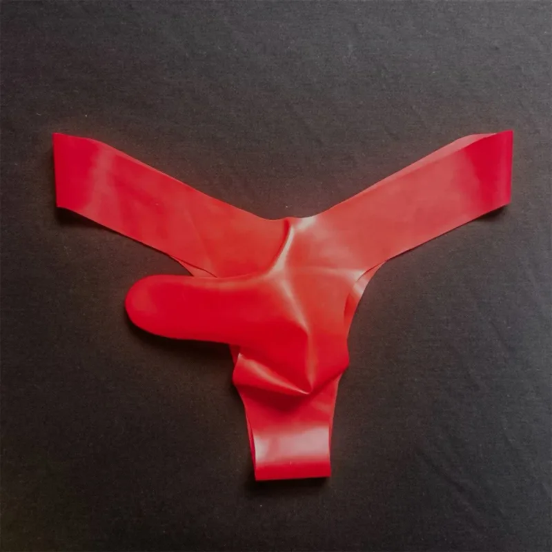 Mens Latex Foam Soft G-strings Sexy Lingerie Underwear Rubber Elephant Nose Pouch Thongs Man Sheer Exotic Panties — image 3