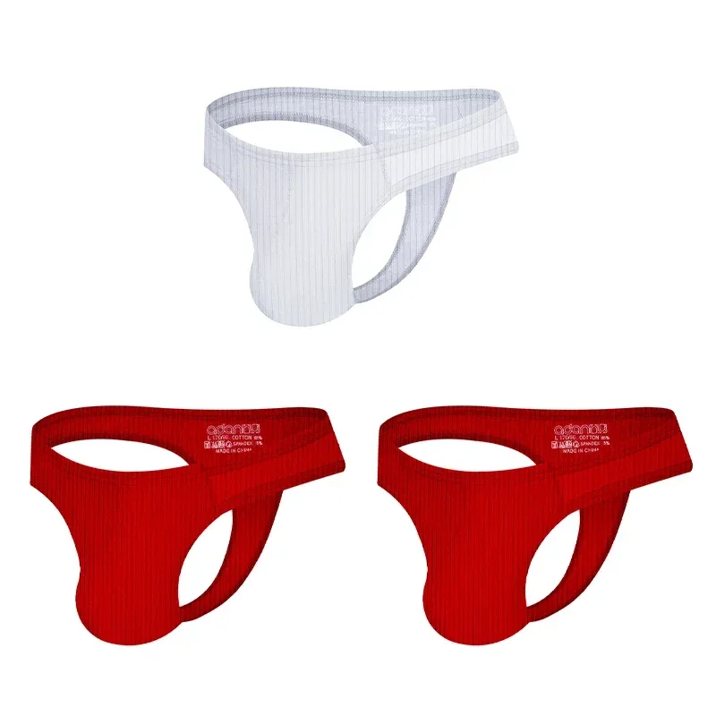 Cotton Men's Big Pouch Thong Panties Men Cotton Sports Running Underwear Comfortable Seamless Male G-string Briefs — image 28