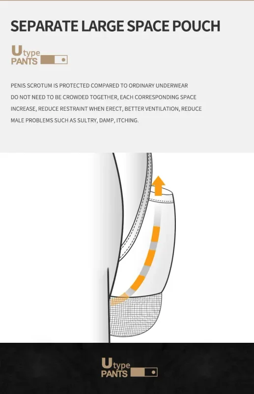 Bullet type separation scrotal panties men's briefs breathable varicocele U convex pouch