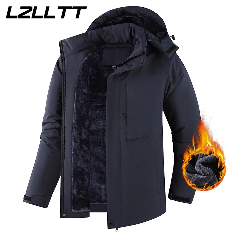 Winter Men Warm Waterproof Jackes Coat Mens Windproof Fleece Thicken Jacket Parkas Man Outdoor Casual Hooded Coat Jackets Male 1005010146117792 — image 1