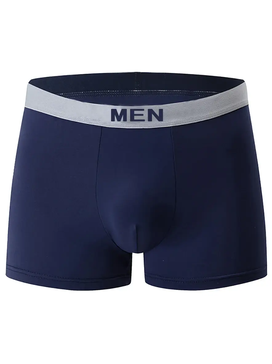 7-piece Set of Four Season Men's Solid Color Long Casual Underwear, Fashionable Sports Underwear, Plus Size Flat Corner Pants — image 6