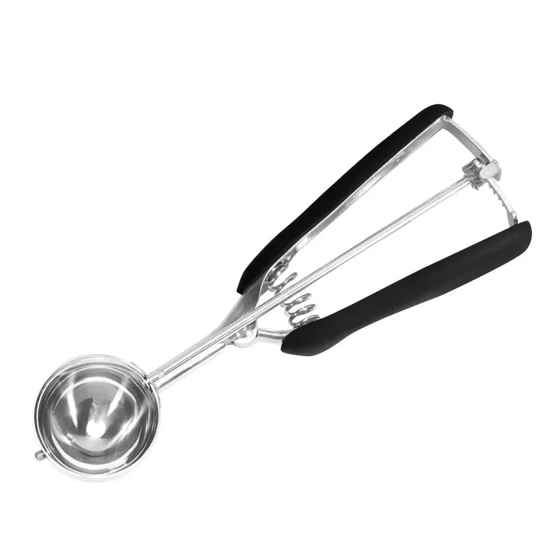 Ice Cream Scoop Stainless Steel Cookie Dough Spoon Fruit Potato Watermelon Digging Ball Spring Handle Scoop Kitchen Accessories