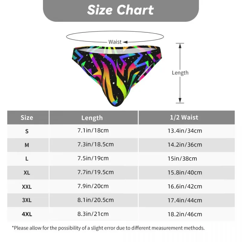 Men's Sexy Briefs Breathable Bikini Star Rainbow Geometric Pattern Men Underpants Low Cut Man Underwear Panties — image 6
