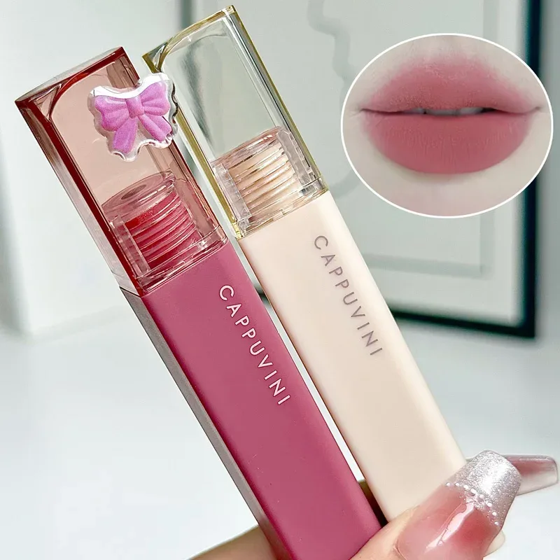 Silky Velvet Lip Gloss Matte Lip Mud Waterproof Non-Stick Cup Lip Glaze Smudge Proof Not Fade Liquid Lipstick Korean Makeup