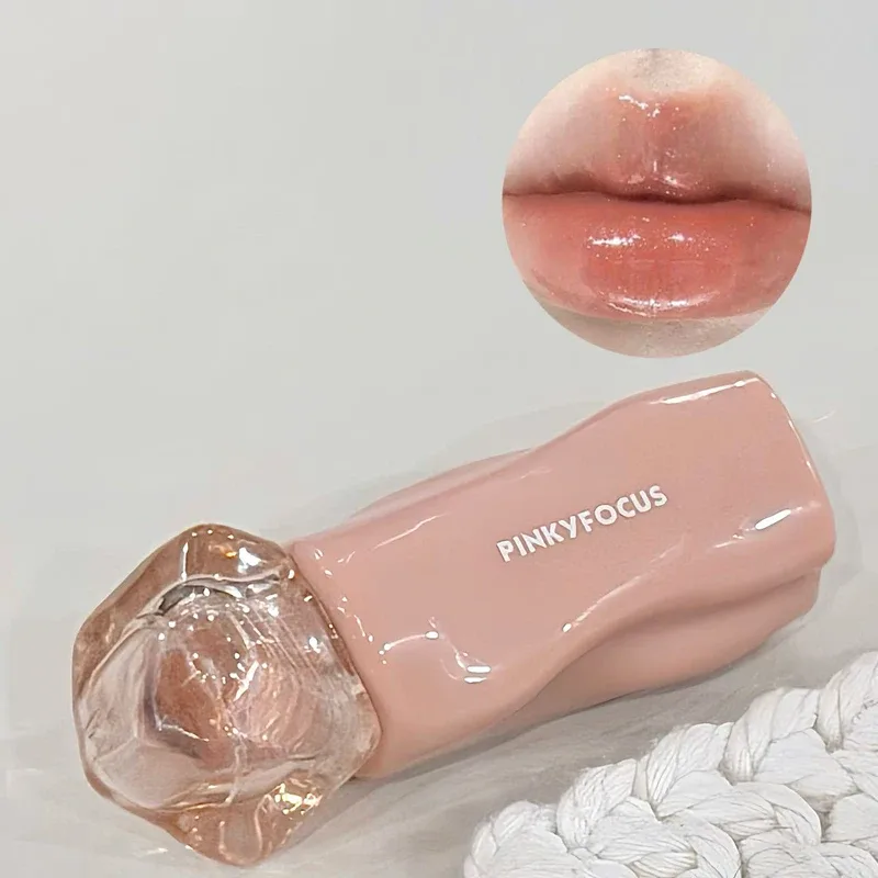 Pinkyfocus Rúzs Fényes Mirror ajakfény Hidratáló Hidratáló Juicy Nude ajakfesték Hosszantartó napi natúr smink rúzs