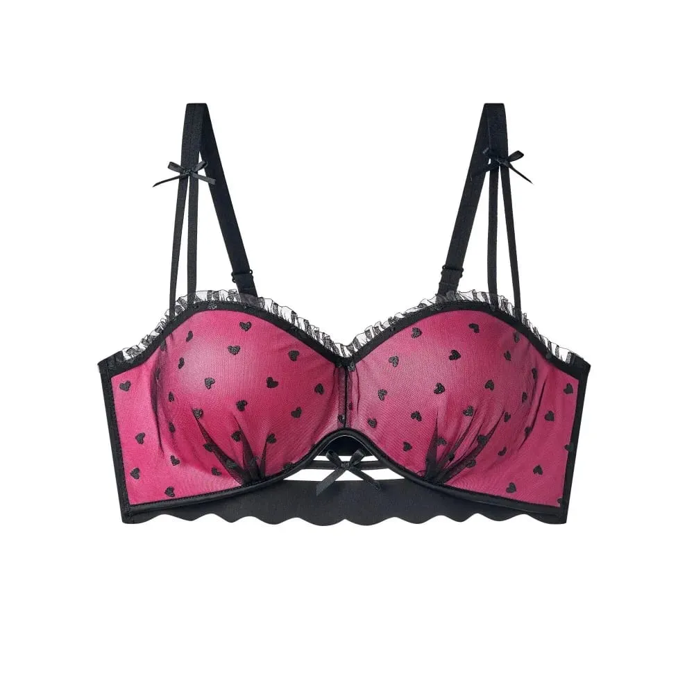 Babae 2026 Bagong Purong Pagnanais French Lace Half Cup Bra Maliit na Bust Push Up Anti Sag Comfort Pang-araw-araw na Pagsuot ng Mga Babae na Lingerie Brassiere — image 1