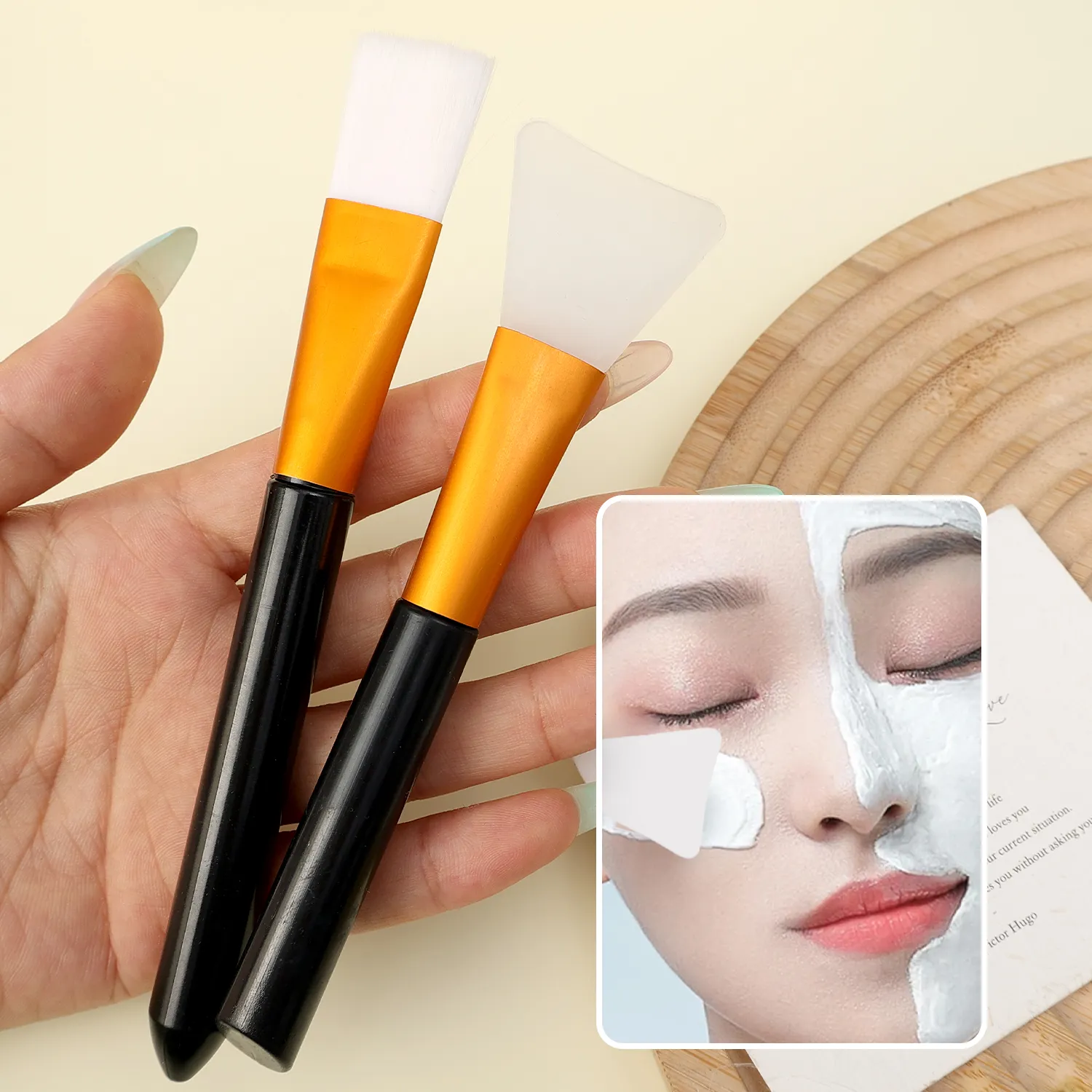5 قطعة/المجموعة سيليكون قناع السلطانية سهلة الاستخدام DIY قناع الوجه خلط السلطانية ماكياج فرش ملعقة الجمال العناية بالبشرة أدوات ماكياج الوجه