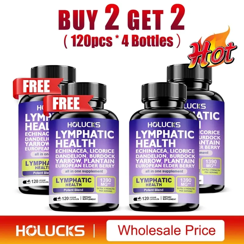 Lymphatic Capsules 1300mg Supplement Support Aids Lipedema Hormone Balance Natural Detox for Clear Skin & Vitality