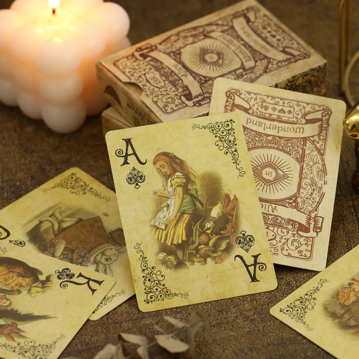 1Set Vintage Style Playing Cards Alice in Wonderland Poker Playing Cards Deck Board Games Retro Poker Never open — image 5