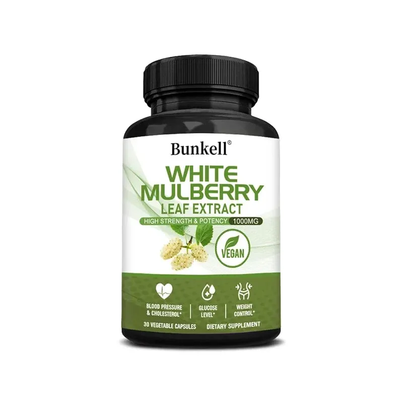White Mulberry Leaf Extract 1000mg - 120 Capsules White Mulberry Leaf Non-GMO Gluten-Free Supplement High Strength & Potency