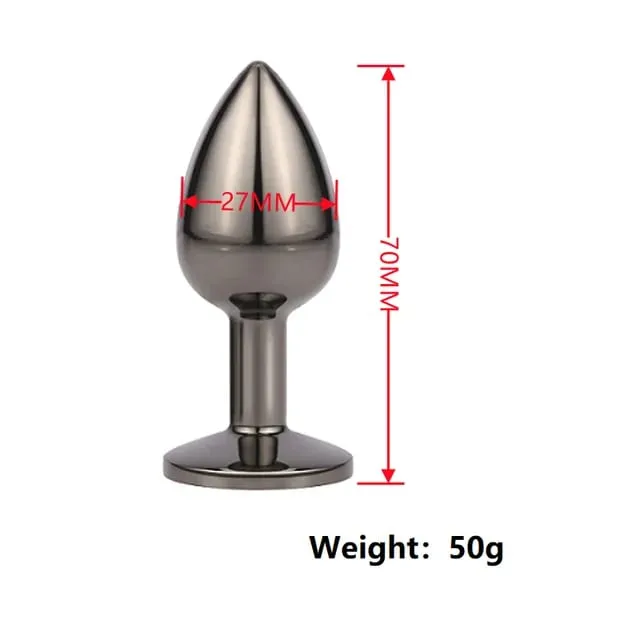 Small Size Metal Anal Beads Butt Plug Mini Rainbow Rose gold Butt Plug Crystal Jewelry Trainer Anal Dildo Masturbation Sex Toy — image 26
