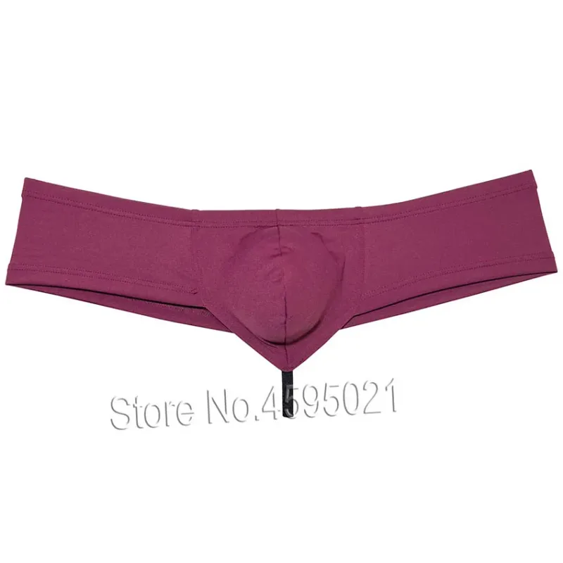 Men's Sexy Low Rise Mini Briefs Panties Solid String Crotch Brazilian Bikini Underwear Solid Enhance Pouch Boxer Briefs for Men — image 21