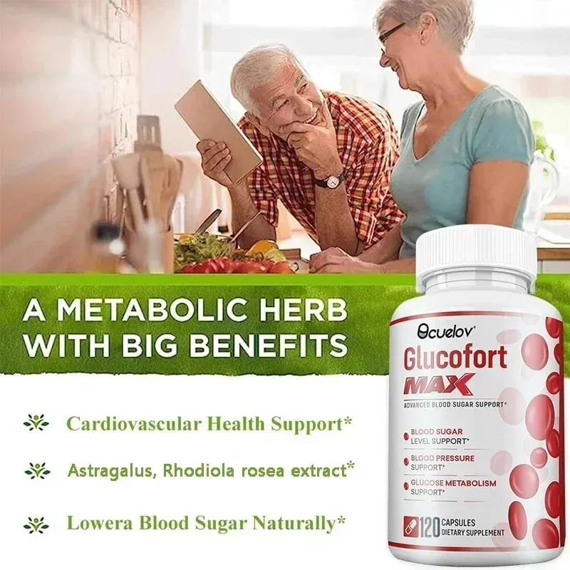 All-natural Blood Sugar Support Supplement Balances Blood Sugar Blood Pressure Glucose Metabolism Non-GMO Gluten-free