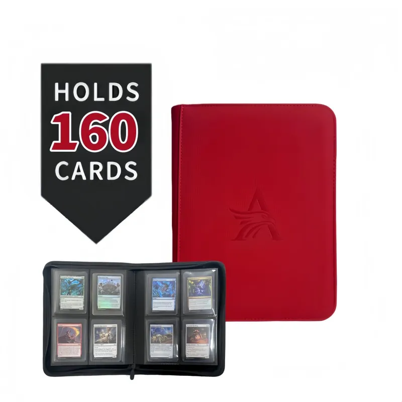 TopLoader 4-Pocket Card Binder (160 Cards) – Μαύρο/Αποθηκευτικός χώρος βιομηχανικής αντοχής για κάρτες TCG και αθλητικές κάρτες. Το όνειρο του συλλέκτη