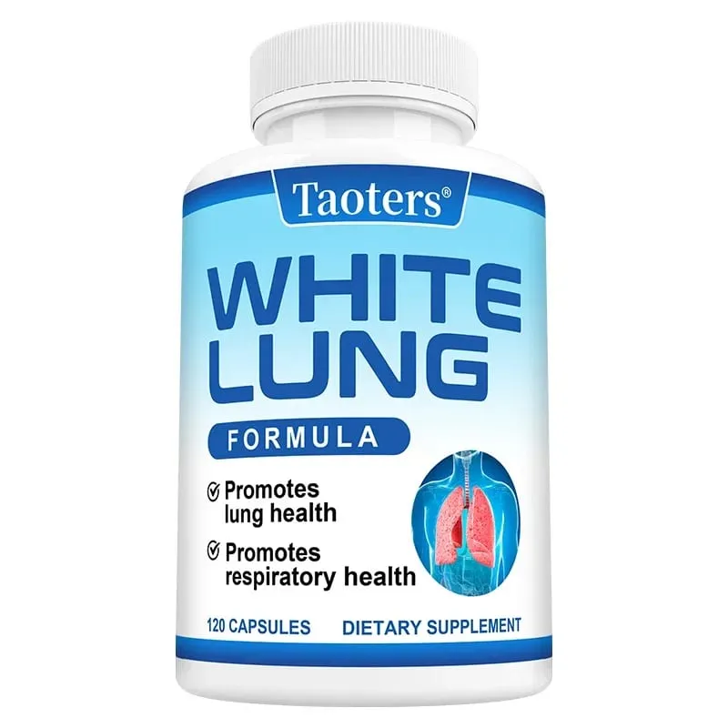White Lung - with Quercetin Bromelain Vitamin D K Lung Cleansing and Detoxification Supports Lung and Respiratory Health