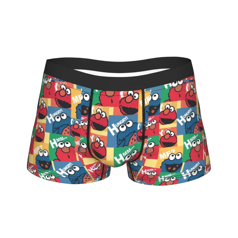 S-Sesames Streets Tango Elmo & Grover Underwear Men Shorts Briefs Funny Boxershorts Quality Customs Oversize Panties — image 10