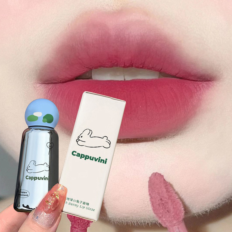 Velvet Matte Lip Mud Cute Rabbit Liquid Lipstick Mousse Κόκκινο καφέ Μακράς διάρκειας απαλό Lip Gloss Lips Μακιγιάζ Φοιτητικά Καλλυντικά
