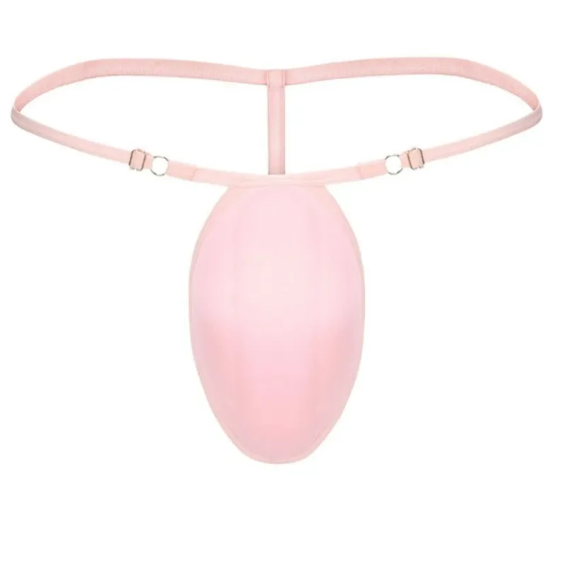 T-back Push Up gąbka podkładka pod kubek stringi regulowane 3D z przodu wyściełane figi bezszwowe niskiej talii męskie bielizna modelująca męskie majtki akcesoria