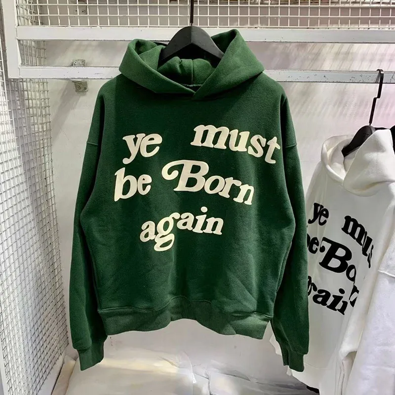 23FW Classic Foam Logo Ye Must Be Born Again קפוצ'ון גברים נשים באיכות הטובה ביותר אוברסייז Kanye West CPFM.XYZ Sweatshirts Multicolor — image 11