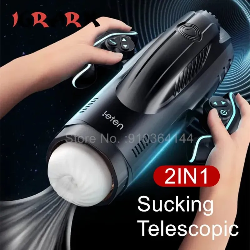 Leten-masturbador masculino para hombres y adultos, vibrador de empuje de alta velocidad, máquina de masturbación vaginal con calefacción de succión automática, juguete sexual