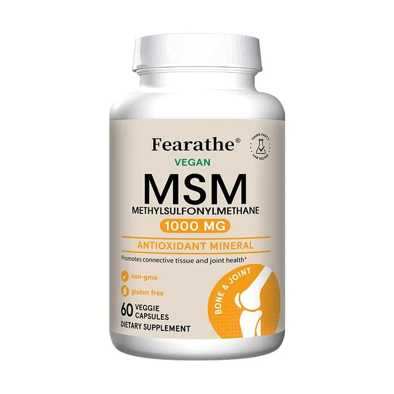 MSM 1000 Mg - 120 Vega kapszula - Metilszulfonil-metán - Étrend-kiegészítő Antioxidáns Támogatja és erősíti az ízületeket