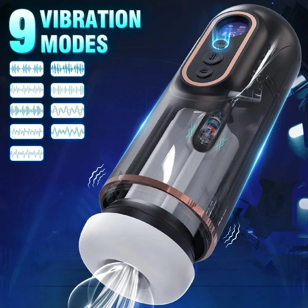 Automatic Telescopic Sucking Male Masturbator Vibrating Intelligent Heating Sexy Voice Earphone Pocket Pussy Sex Toy for Men