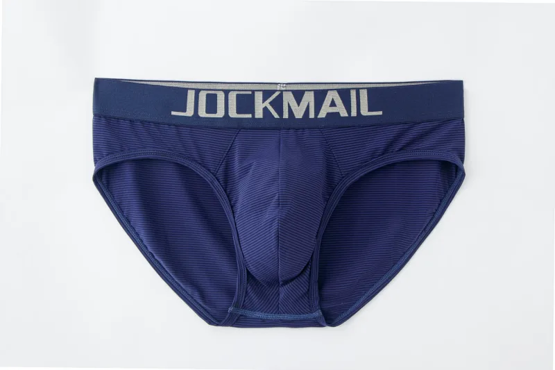 Men Underwear Brief Sexy Low-rise Striped Bikini Athletic Supporters Underpants Sleepwear Nylon Quick Dry Breathable — image 28