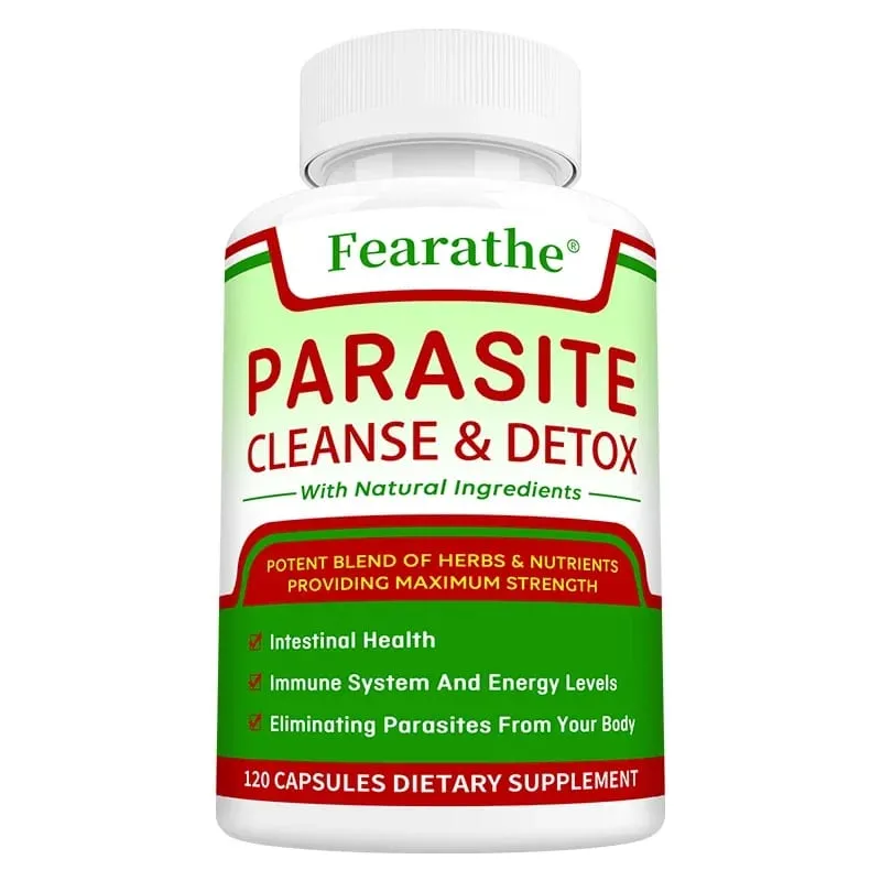 Intestinal Parasite Cleanse Capsules - Black Walnut + Wormwood Herbal Blend Digestive Health Colon Detox & Gut Health Support