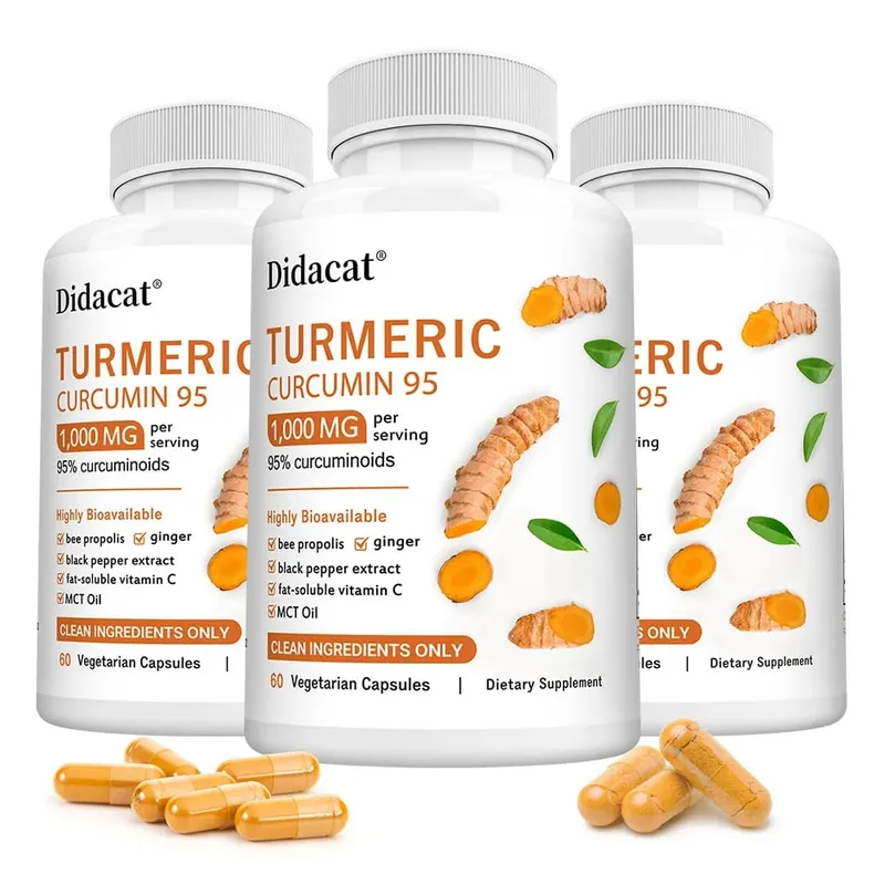 Kurkuma kurkumin-kiegészítő 1 000 mg – 95% kurkuminoid fekete borssal és gyömbérrel támogatja az ízületek egészségét és antioxidáns hatását — image 10