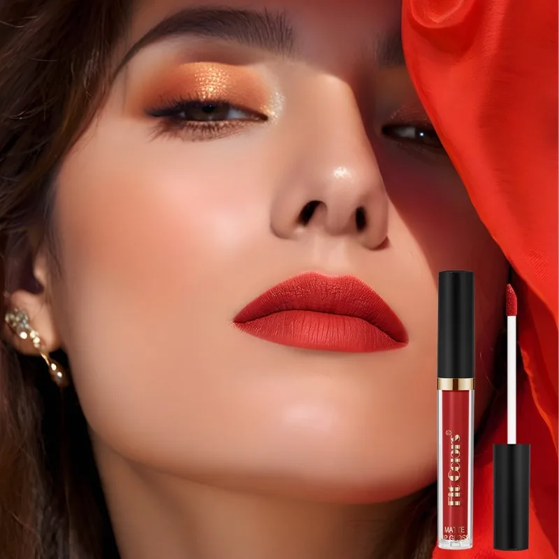 Fit Colors Ματ κραγιόν μακράς διαρκείας αντικολλητικό ενυδατικό lip gloss αδιάβροχο μακιγιάζ Lip glaze Σέξι μωβ κόκκινο κραγιόν