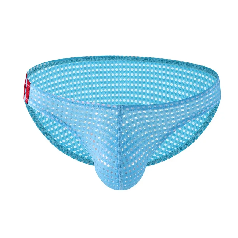 Calzoncillos para hombre, ropa interior con agujeros transpirables de verano, ropa interior convexa en U, ropa interior fina de cintura baja para hombre, Calzoncillos antideslizantes