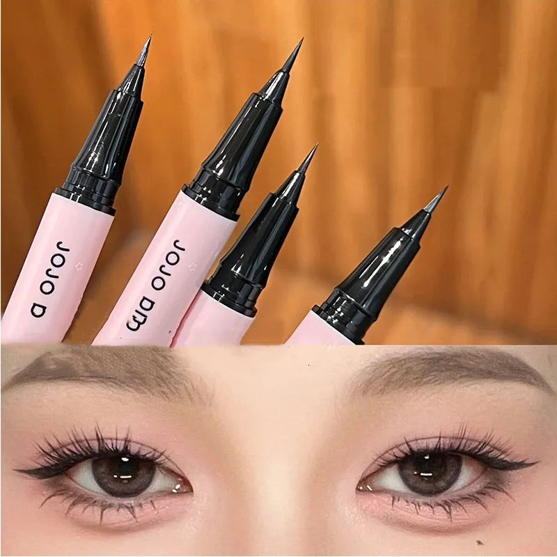 Quick-dry Eyeliner Pencil Makeup Lasting Smooth Ultra Thin Black Brown Matte Eye Liner Waterproof Liquid Eyeliner Pen Cosmetics — image 3