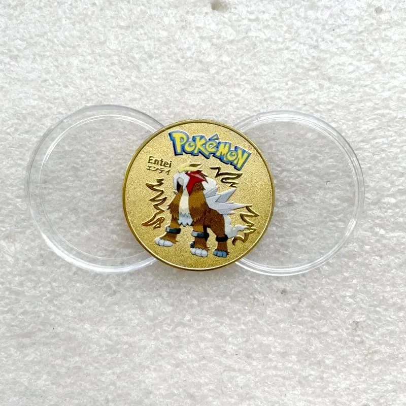Pokemon Đồng Tiền Vàng Pikachu Anime Đồng Tiền Kỷ Niệm Charizard Vàng Kim Loại Tròn Đồng Xu Đồ Chơi — image 15