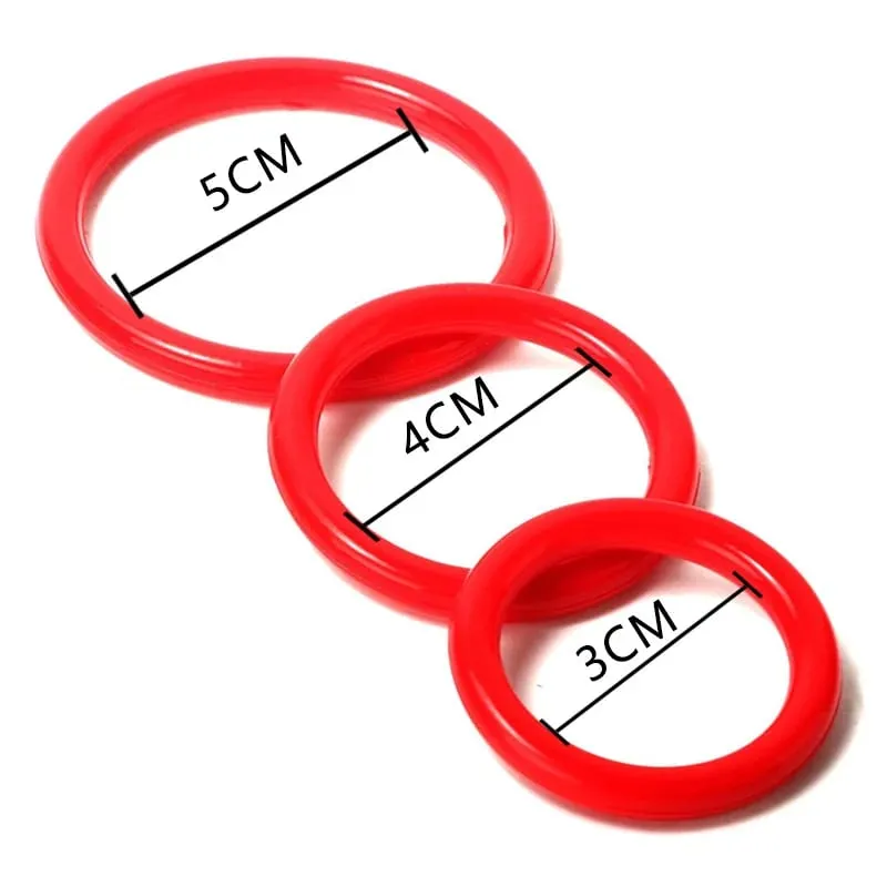 3Pcs Penis Ring Set Silicone Cock Rings Ejaculation Delay Cockring Sex Toys For Men Adult Product Dick Lock Erection Sexy Shop