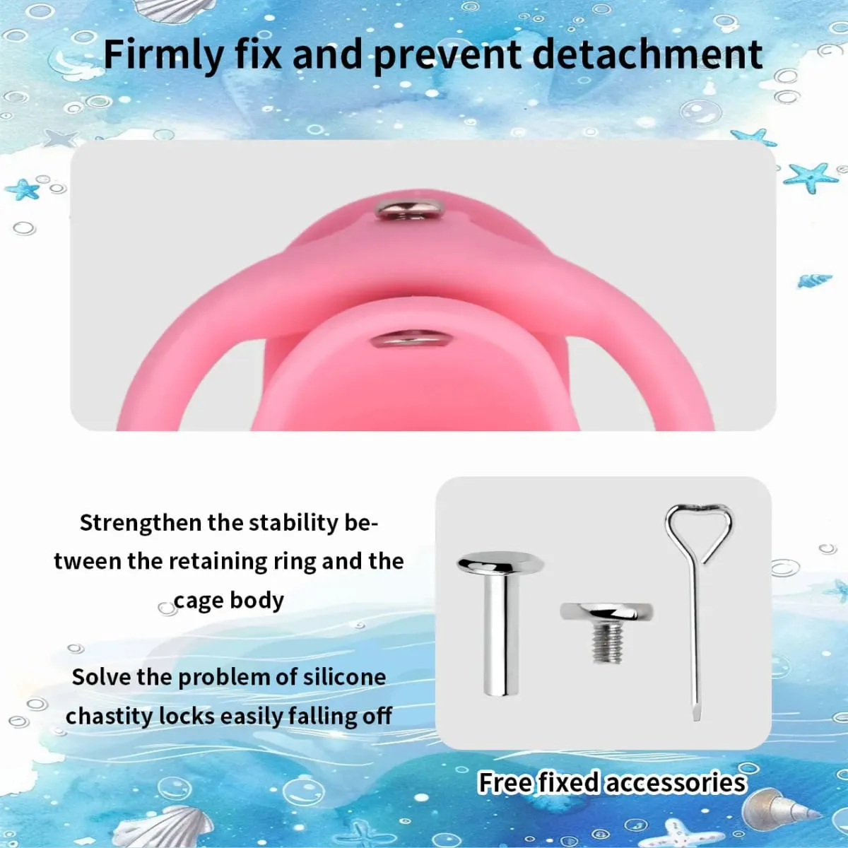 Jaula de silicona para pene masculino, cinturón de castidad, consolador con bloqueo para pene, Juguetes sexuales antiescape para hombres, accesorios eróticos — image 4
