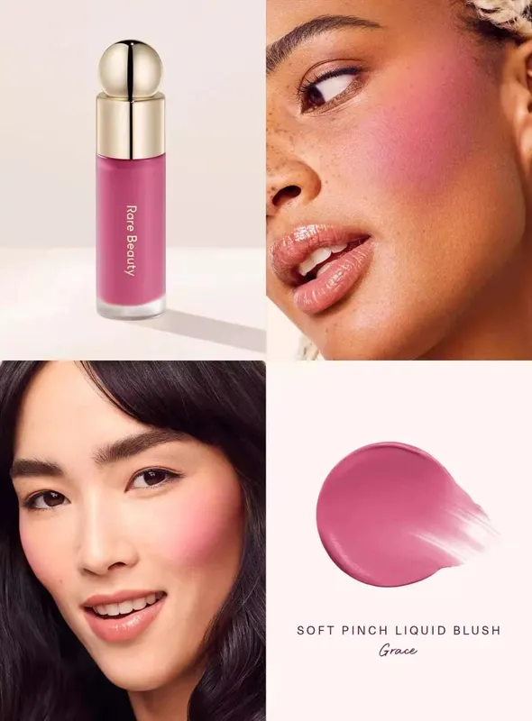 Rare Beauty Makeup Set Liquid Highlights It Remains Moist and Does Not Dry Out Blush Cream Lustrous Moist Nature Liquid Blush — image 28