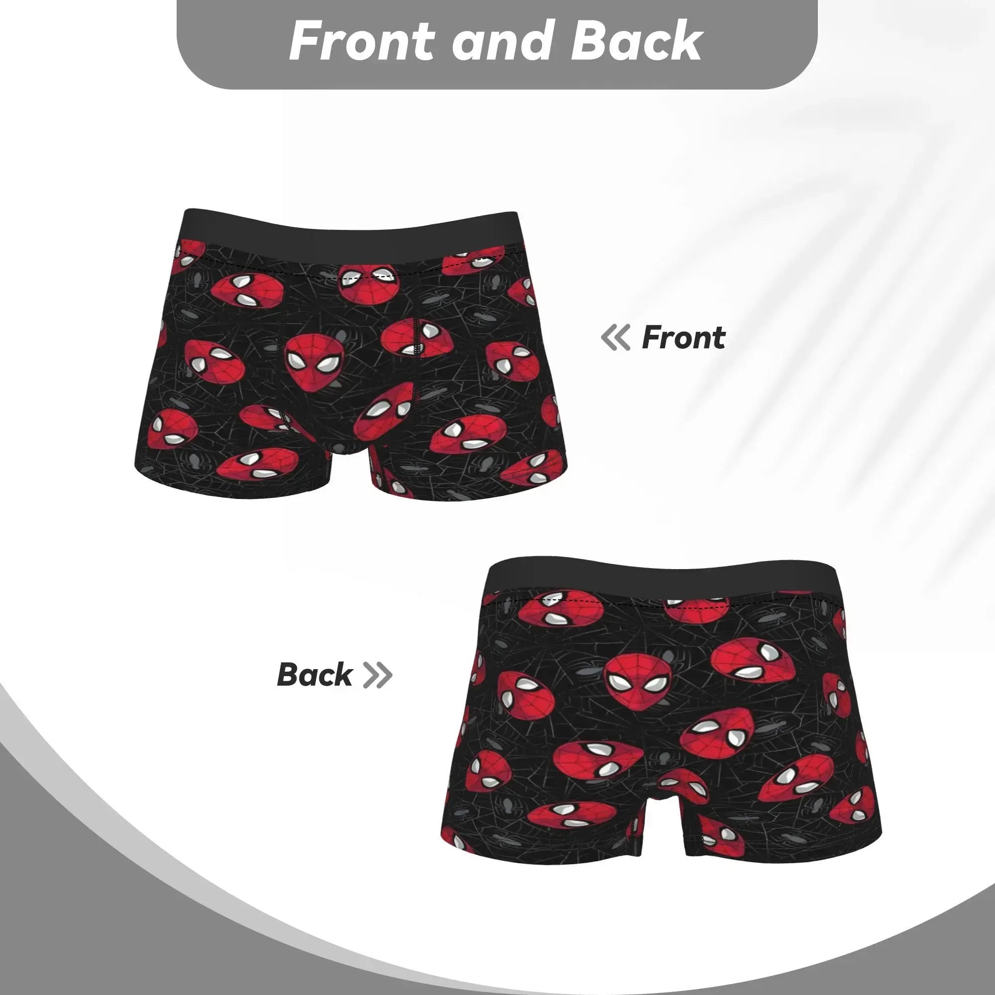 S-Spiders Heroes Underwear Men Shorts Briefs Classic Trunk Quality Printing Plus Size Underpants