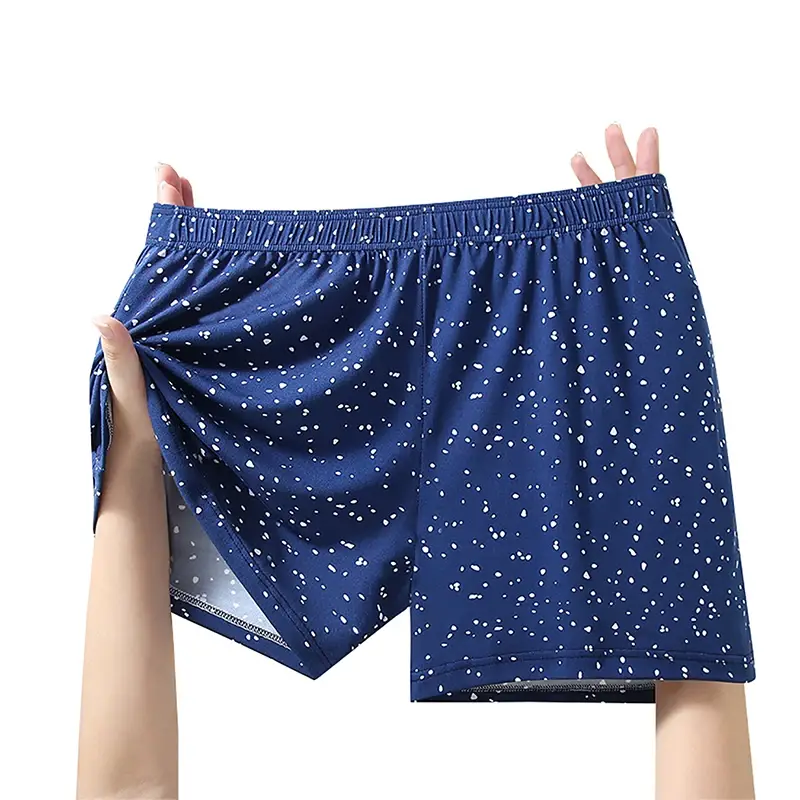 5PCS New Style Men Panties Men's Polka Dot Aro Pants with Flat Corners Soft Skin Friendly Fat Pants Breathable Men Underwear — image 4