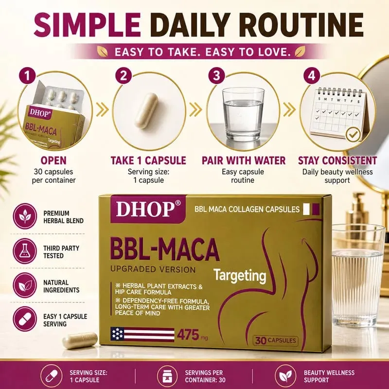Κάψουλες για παχουλές γλουτούς με εκχύλισμα Pueraria Mirifica εκχύλισμα μάκα και βιταμίνη Ε 30 κάψουλες — image 6