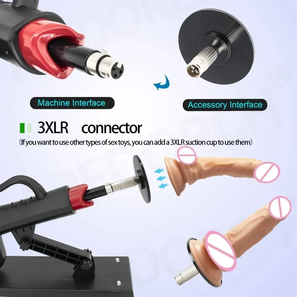 Fredorch automata behúzható szexpumpáló pisztolygép vibrátorral férfi és női maszturbációs szexjátékkal, 450 ütés percenként
